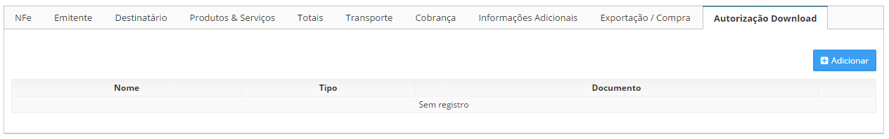 Autorização para download