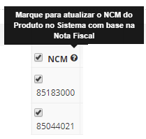 coluna ncm xml