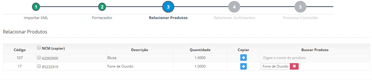 relacionar produto 1