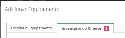 Aba Inventário do Cliente