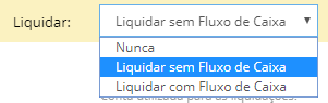 config cartao liquidação