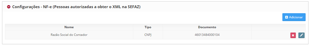 Config nfe