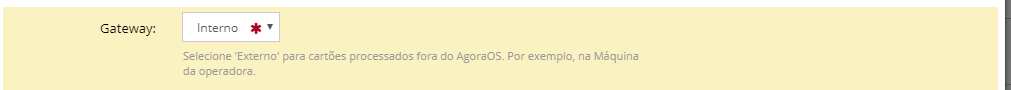 config cartao gateway