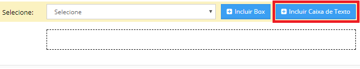 botao incluir caixa de texto