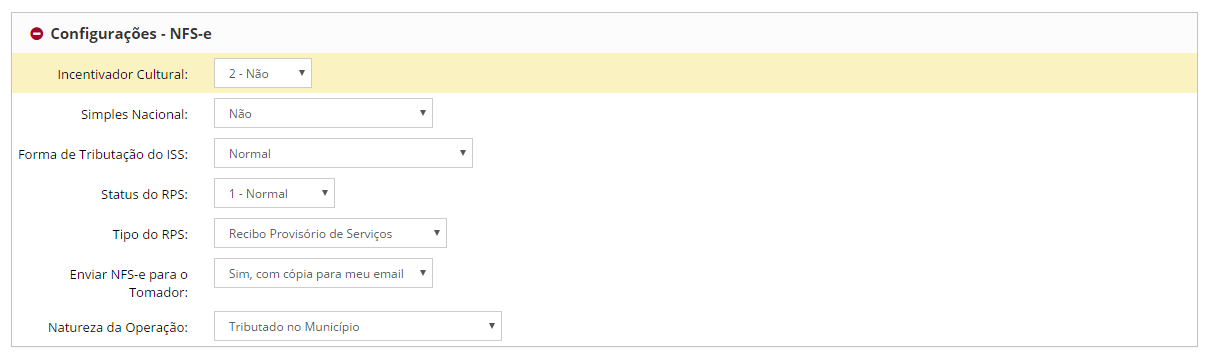 Config NFS-e