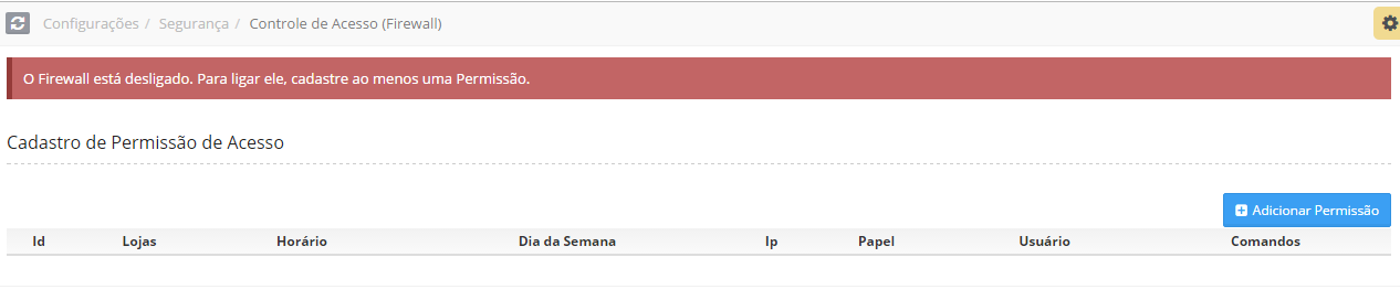 Controle de acesso Firewall