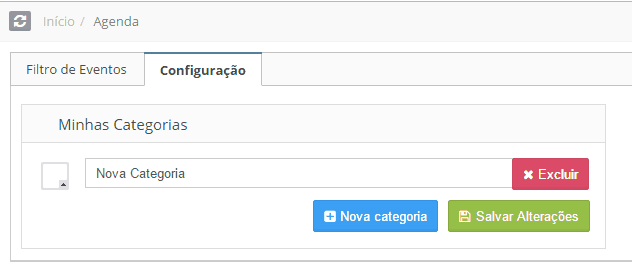 Configuração - Categoria