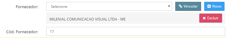Fornecedor e cod fornecedor