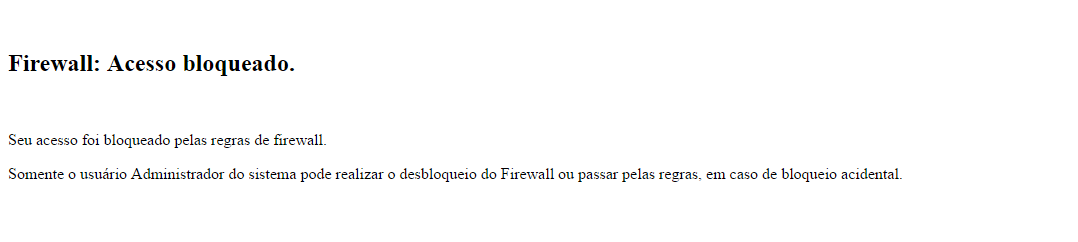 Firewall bloqueado